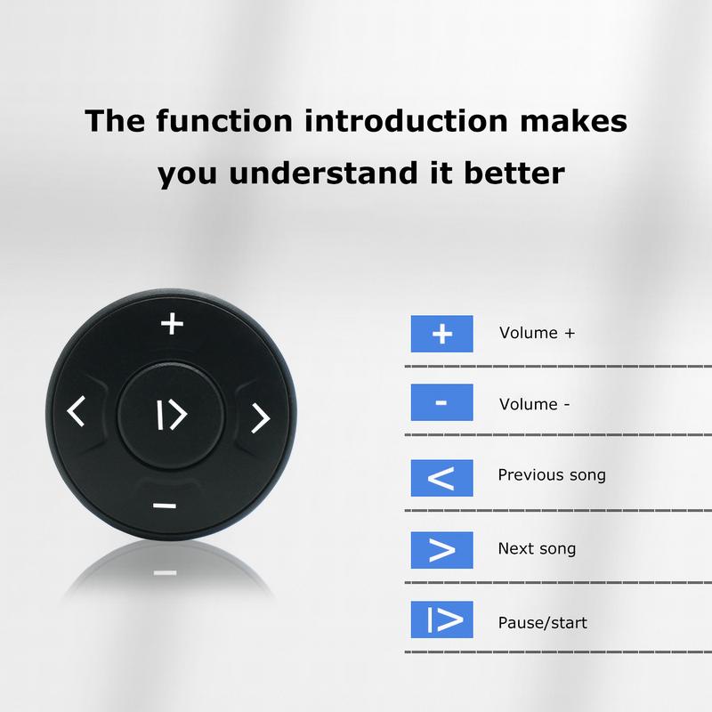 Wireless Steering Wheel Control Smart Wireless Media Button Remote Control Button Media Phone Controller Supplies For Vehicle