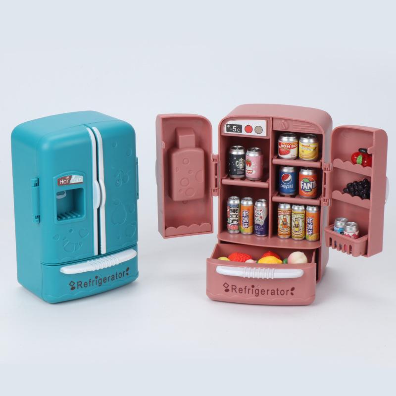 Mini Double-Door Dollhouse Refrigerator Toy