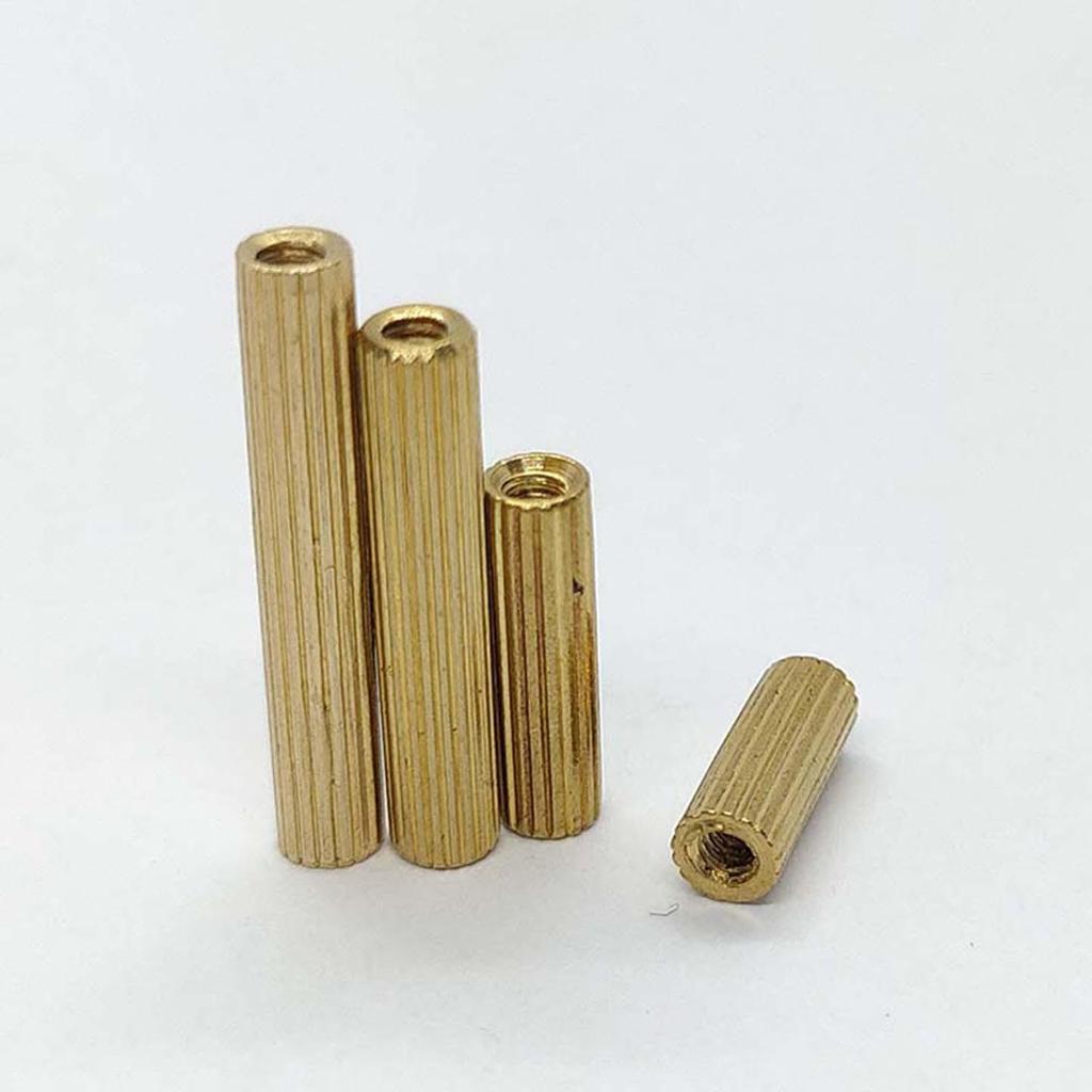 Brass M2 Round Double-Pass Knurled Copper Pillar Screw for Camera Security