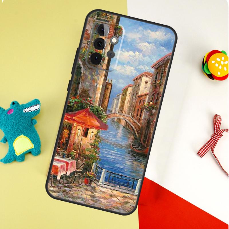 Travel italy Street Venice For Samsung Galaxy A22 A32 A52 A54 A34 A14 A55 A35 A15 A53 A33 A13 A05 A06 A16 Phone Case