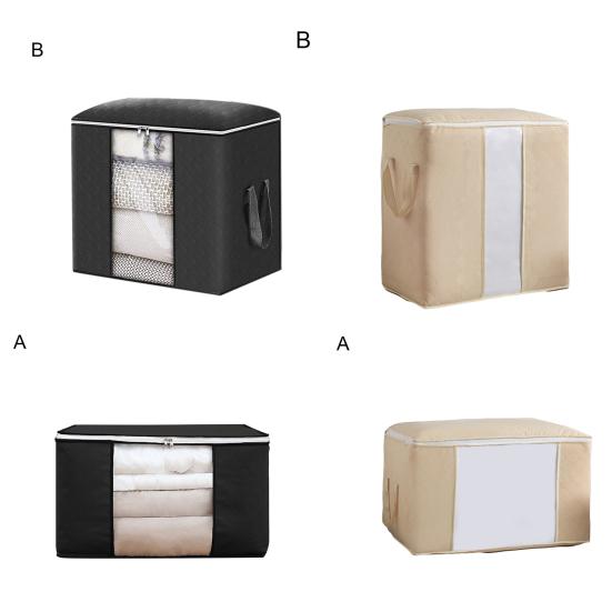 Recipiente de roupas reutilizável, resistente ao desgaste, tecido não tecido, durável, abertura larga, saco de armazenamento de colcha para quarto