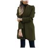 Manteau en Mélange de Laine pour Femme Grande Taille à Boutonnage Simple Col Montant Léger Mi-long Vêtement d'Extérieur pour Port Décontracté et Formel