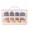 2 Tier Cupcake Storage Box Transparent Cupcake Containers Cupcake  Holder Cupcake Carrier  Party