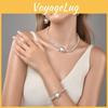 Geometrische Silberperlenkette mit Vergoldung für elegante Frauen