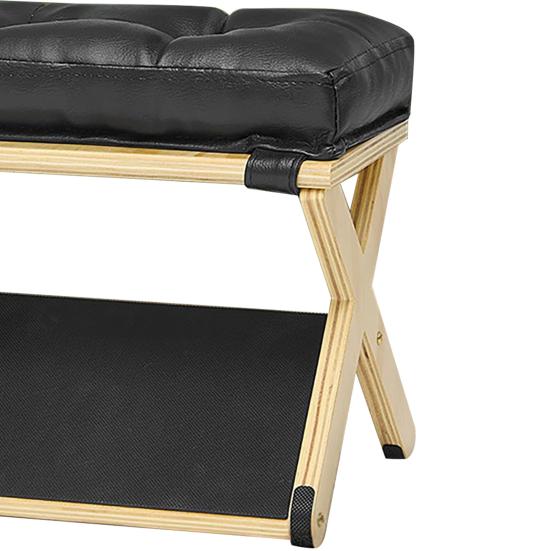 Wooden Under-Desk Footrest with Non-Slip Rubber Stepping Surface Ergonomic Foot Stool for Home Office Gaming Work Posture Support