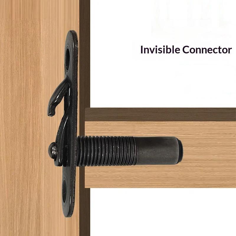 Elastic Invisible Panel Fasteners for Furniture 2 in 1 Cabinet Connector Set  for Seamless DIY Home Assembly