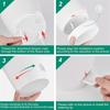ABWR-5 Pack 5 Inch Self Watering Pots For Indoor Plants, Flower Pots Planter With Drainage Holes And Wick Rope White Easy Instal