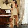 Women Plus Size V Neck Short Sleeve Geometric Printed Straight Long Dress