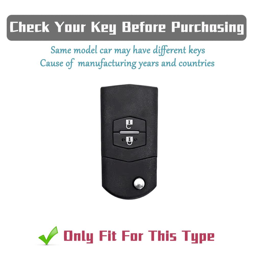Hot Sale TPU Car Key Case Cover for Mazda Demio M3 M5 M6 CX-5 CX7 CX9 RX8 MX5 MPV 2 Buttons Keyless Fob Holder Key Chain Set