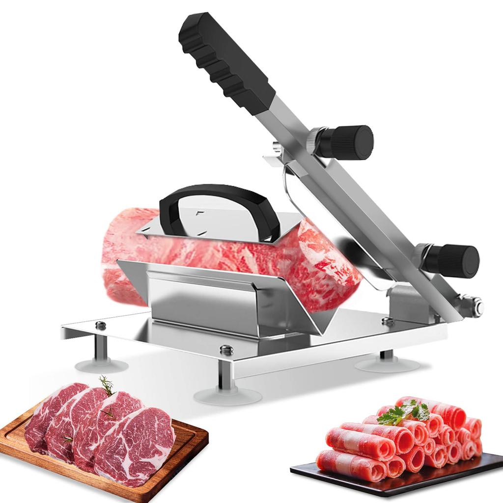 Manual Frozen Meat Slicer Stainless Steel Meat Cutter For Beef Mutton Roll Vegetable Slice For Home Cooking of Hot Pot BBQ