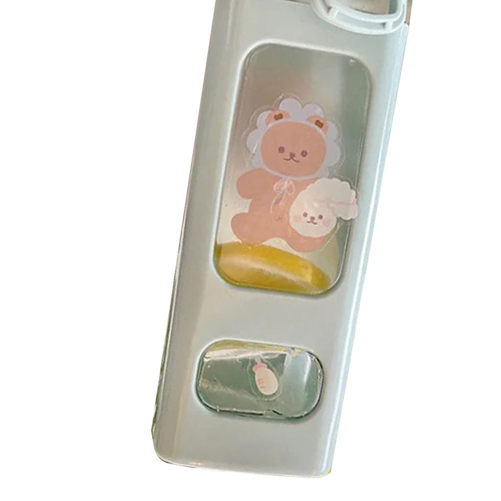 Large Capacity Water Bottle Portable Cute Drinking Bottle with Straw Nozzle Stickers Leakproof for Students Girls