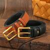 Women'S Alloy Leather Belt, Simple Temperament Belt, First Layer Cowhide Retro Pin Buckle Belt