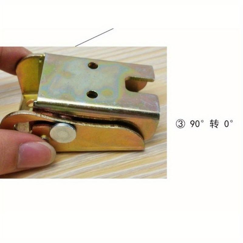 90 Degree Folding Hinge Table Legs Brackets Fold Feet for Table Chair Extension Tables Foldable Self-Locking Feet Hinges.