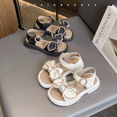 Mädchen Schleifensandalen Süße Prinzessin Niedliche Schmetterlingsknoten Sommer Kinder Offene Zehen Strandschuhe Weiche Kinder Sommersandalen 26-37 Neu