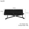 Guitar Foot Stool 4 Position Height Adjustable Foldable Guitar Pedal Guitar Rest Step Footstool Black for Classical Guitar Player