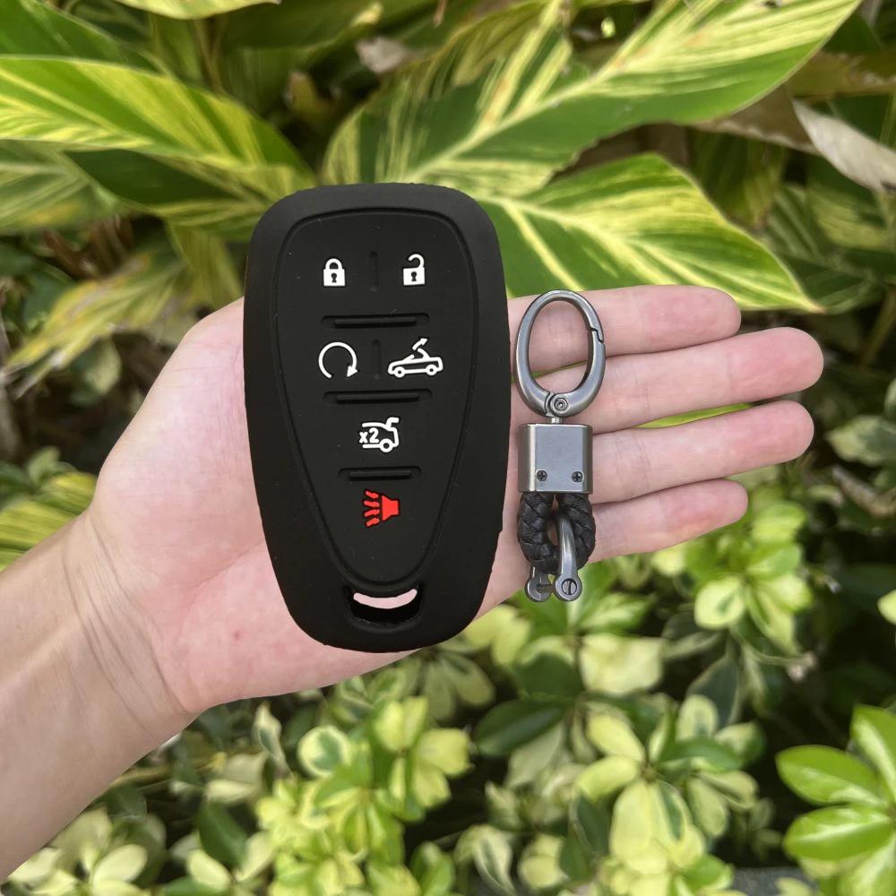 6 Buttons Silicone Car Key Cover Case Keychain Accessories for Chevrolet Malibu Cruze Cavalier Sail3 Captiva Trax Lova Rv Camaro
