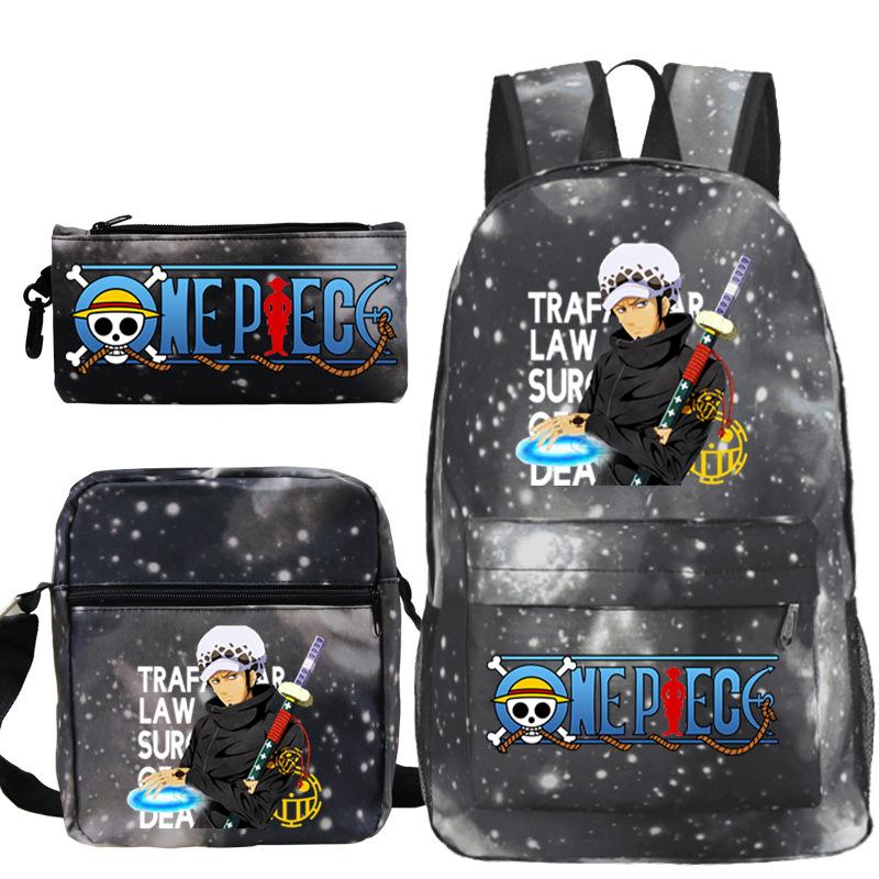 School Bag Large Capacity, Junior High School Students, Primary School Students, School Bag Three-Piece Set, Backpack, Messenger Bag, Stationery Bag