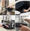 Black Ultrafine Fiber Cloths Household Rag Car Clean Polyester Pure Cotton Quick Drying Duster Kitchen Towel Dish Cloth Scouring Pad