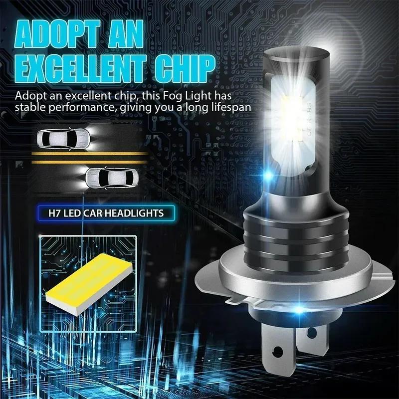 2 Stück Auto H7 Scheinwerfer 6000K/80W Auto LED Scheinwerfer H7 Motorradlicht CSP 3570 80W Auto Nebelscheinwerfer Aluminiumlegierung Auto Zubehör