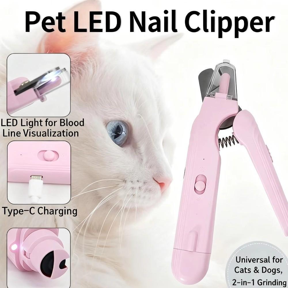 Stainless Steel Pet Nail Trimmer Safety Lock Electric Nail Grinder Cat Nail Cutter  Pet Care