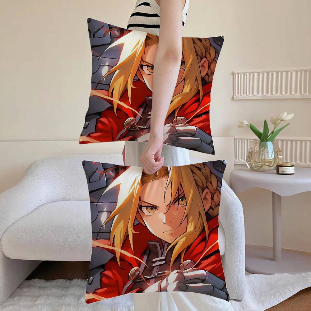 

Fullmetal Alchemist Brotherhood pillowcase soft and comfortable sofa cushion cover suitable for all kinds of rooms and places 30x30cm