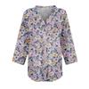3/4 Sleeve Womens Tops For Women Henely Tops Button V Neck  Loose Fit Dressy Womens Summer Tops