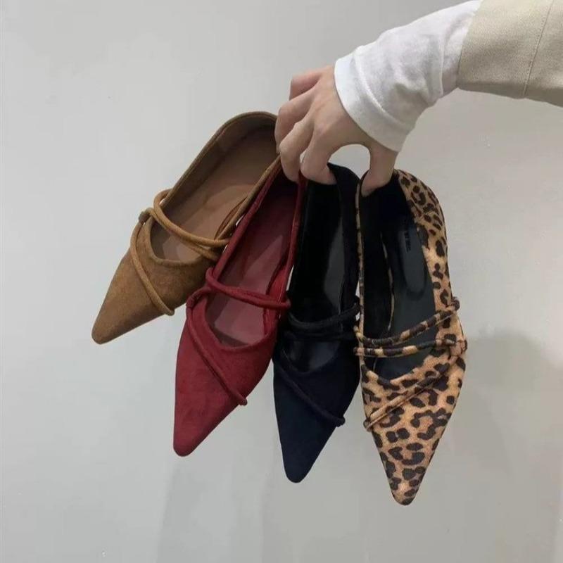 Pointed Toe Spring/autumn Flats Mixed Colors Buckle Strap Shoes Female 2024 High Quality Concise Casual Flats Sapatos Baixos