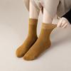 5 Stück/10 Stück Herbst- und Winter-Baumwollsocken für Damen, einfarbig, verdicktes Fleece, warme Frottee-Socken