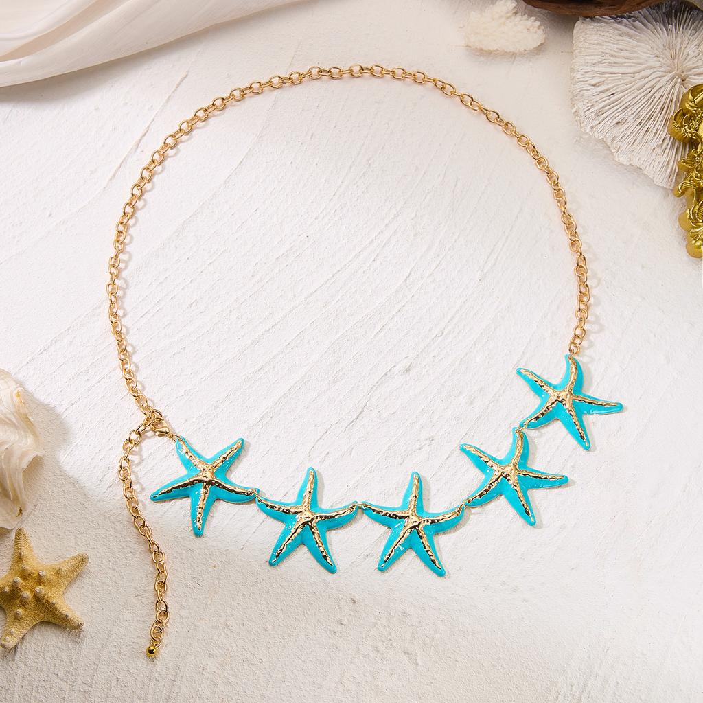 Fashion Sexy Beach Metal Starfish Waist Chain For Women Ocean Vacation Style Exaggerated Sea Star Belly Chain Girl Body Jewelry