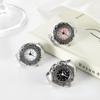 1PC Lady Finger Ring Watch Silver Color Ring Watch for Women Men Unique Design Vintage Retro Ring Watch