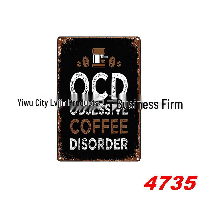 Vintage Coffee Tin Sign for Restaurant or Home Decor