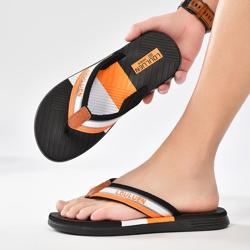 

Flip-flops men s beach slippers men s summer non-slip outer wear toe-flops spot Flip-flops 40