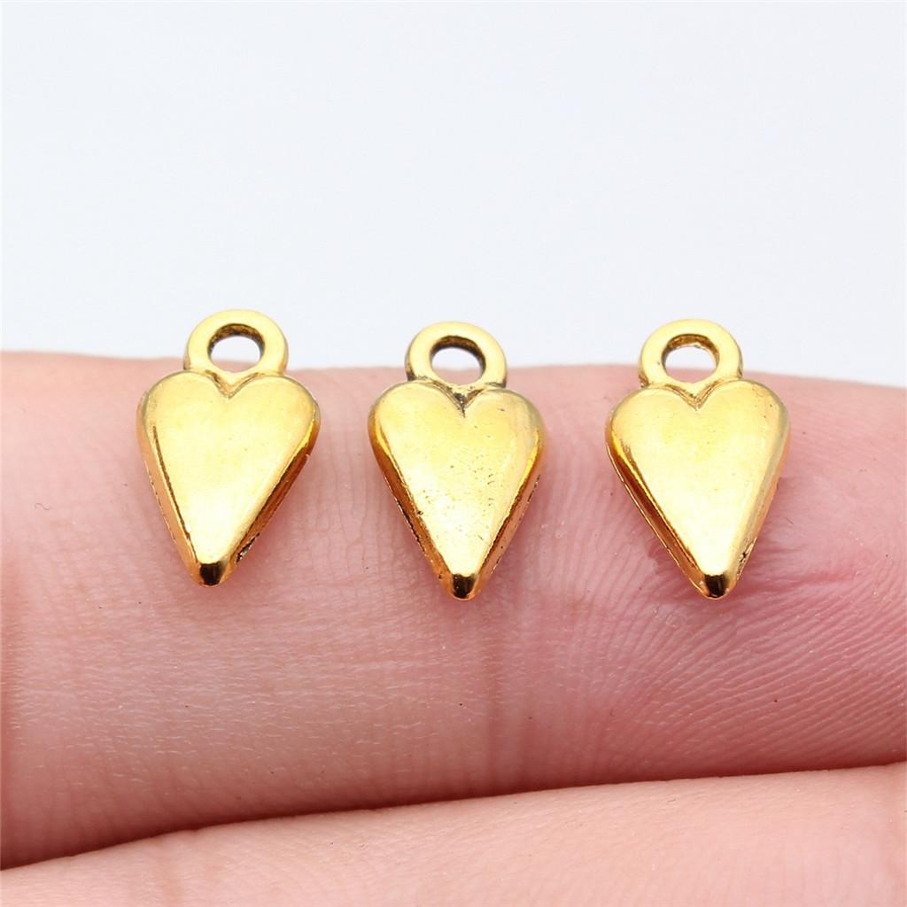 Charms Peach Heart Love Pendants Wedding Jewelry Findings QC094