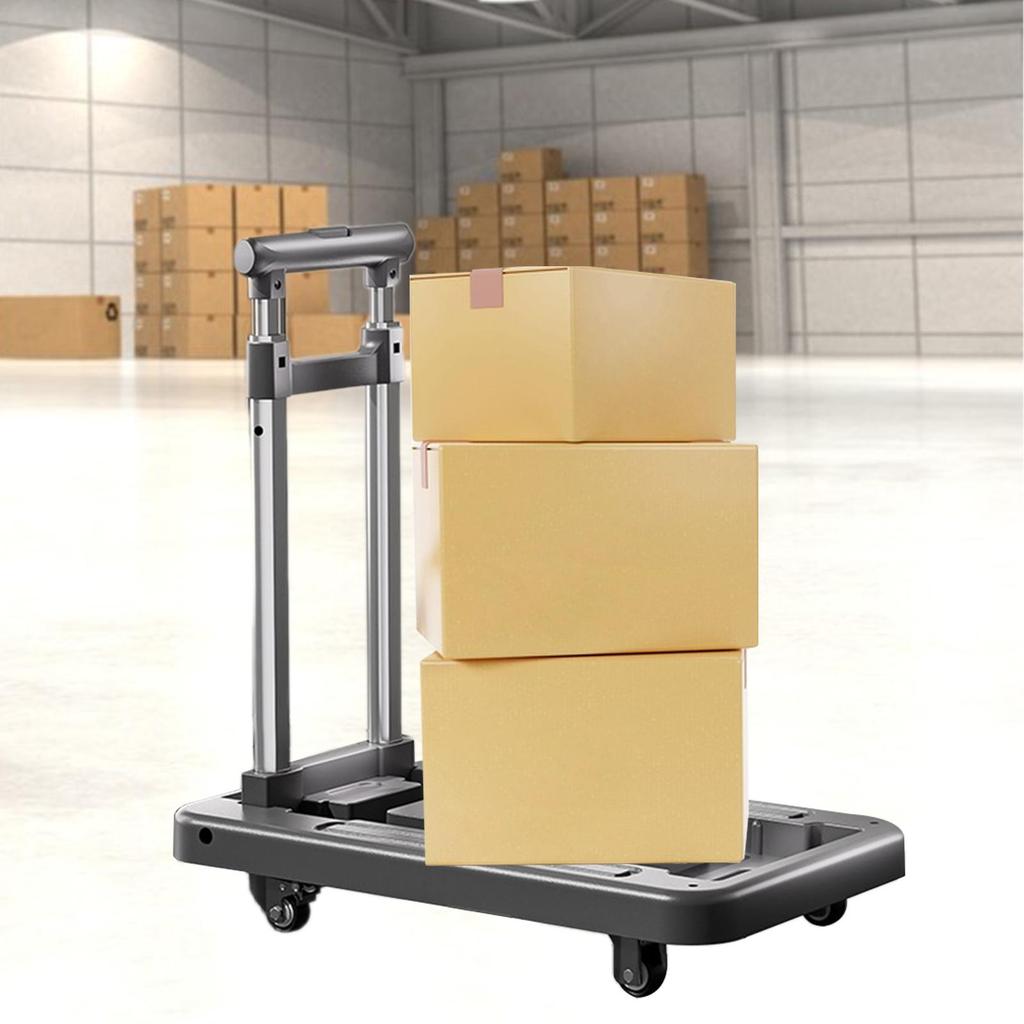 Collapsible Handcart, Foldable Trolley, Multi-Purpose, Stable with Wheels, Durable, for Picnic,