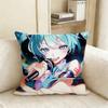 Anime M-Miku Various Sizes Square Pillow Case For Car Home Bedchamber Decor