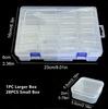 1 Set Clear Plastic Storage Containers with Hinged Lid, Mini Organizer Box for Jewelry Making DIY Bracelets Beading Nails Screws Seeds Small Parts