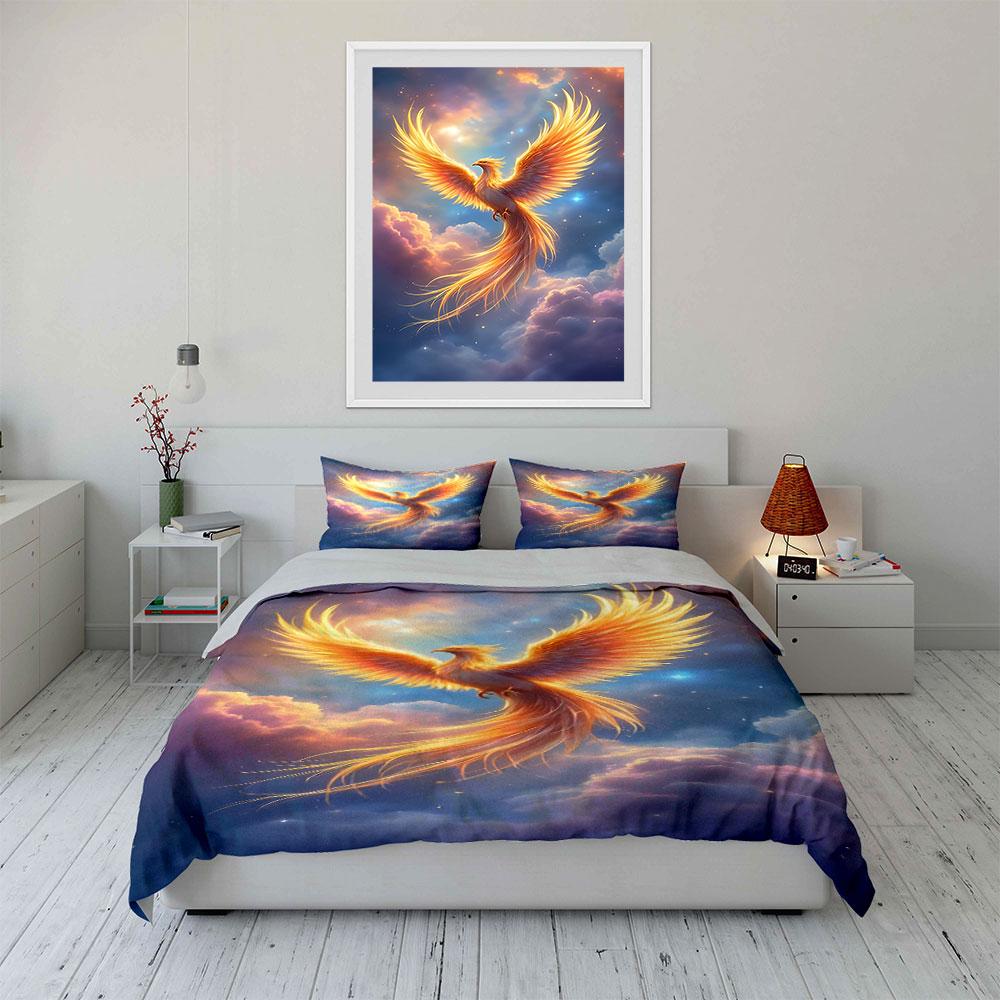 "Radiant Phoenix in Skies" Bedding sets Duvet covers Pillowcases(1* Duvet Cover 2* Pillowcases without duvet insert)
