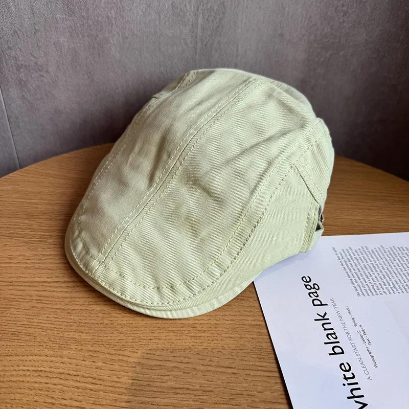 

Japanese Minimalist Beret & Newsboy Cap Vintage British Style All Season Reversible Unisex Smart Casual Hat for Women Men M 55-59cm