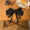 Korean Summer Satin Bow Hair Clip – Large Ribbon Top Clip for Women