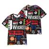 Summer Round Neck 3D Witch Printed Top Fashionable Casual Short Sleeved Women's T-shirts