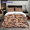 Whimsical Lemon Charms Three-piece set (1 * duvet cover + 2 * pillowcase, without core) 2D Flat Bedding set Duvet cover and pillowcase