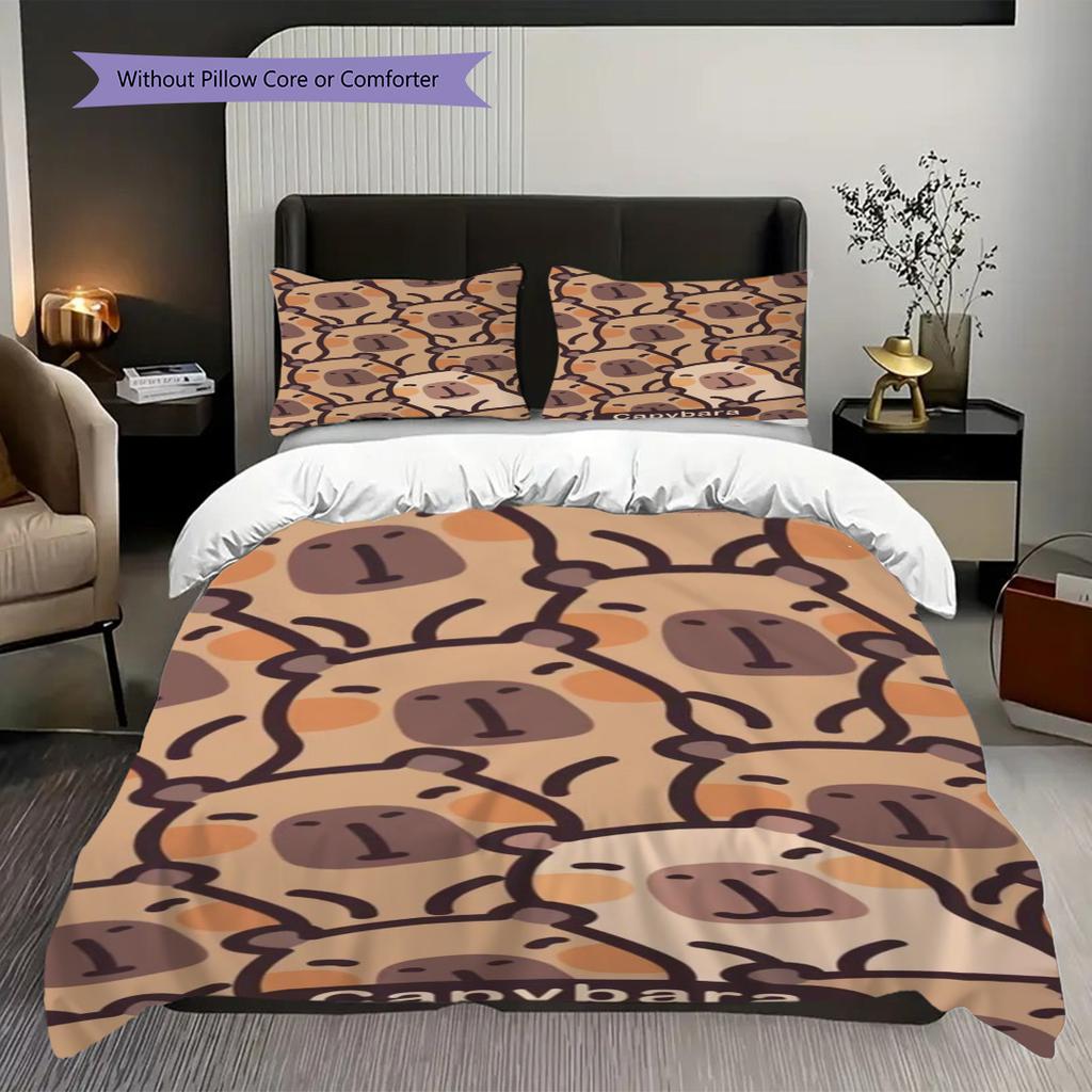 Whimsical Lemon Charms Three-piece set (1 * duvet cover + 2 * pillowcase, without core) 2D Flat Bedding set Duvet cover and pillowcase