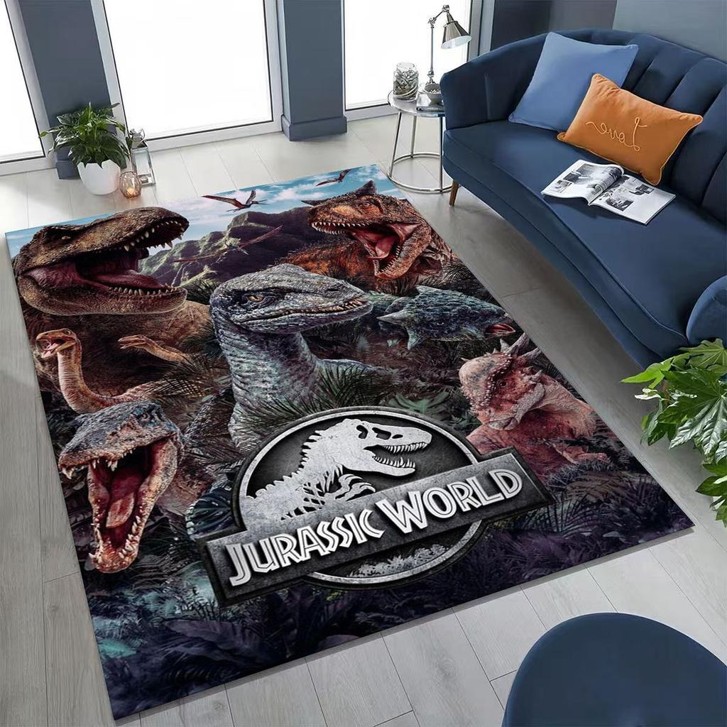 Classic Jurassic Park Dinosaur Movie Tyrannosaurus Rex Rug for Bedroom Living Room Sofa Home Doormat Decor,Non-slip Floor Mat