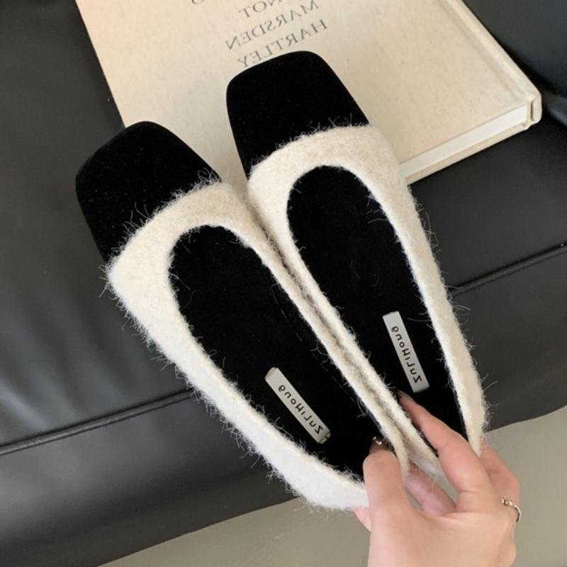 

Модные Удобные Теплые Плюшевые Туфли Мэри Джейн Бренда Женская Мода Квадратный Носок Балетки Элегантная Уличная Повседневная Обувь Zapatos De Mujer 35 бежевый