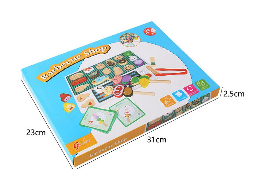 Children's BBQ Skewer Playset: Early Education Shape Matching Toys for Ages 3-6