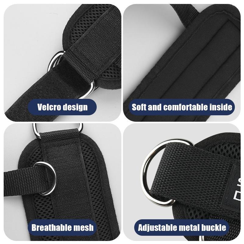 OLIKEI Gym Fitness Ankle Strap Double D-ring Buckle Adjustable Ankle Cuffs Cable Machines Ankle Support Workout Hip Leg Muscle Training Ankle Braces