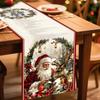 Weihnachts-Tischläufer im Vintage-Stil Retro Weihnachtsmann Tischdecke Weihnachtsdekorationen für Zuhause 2026 Navidad Noel Geschenk Neujahr 2026