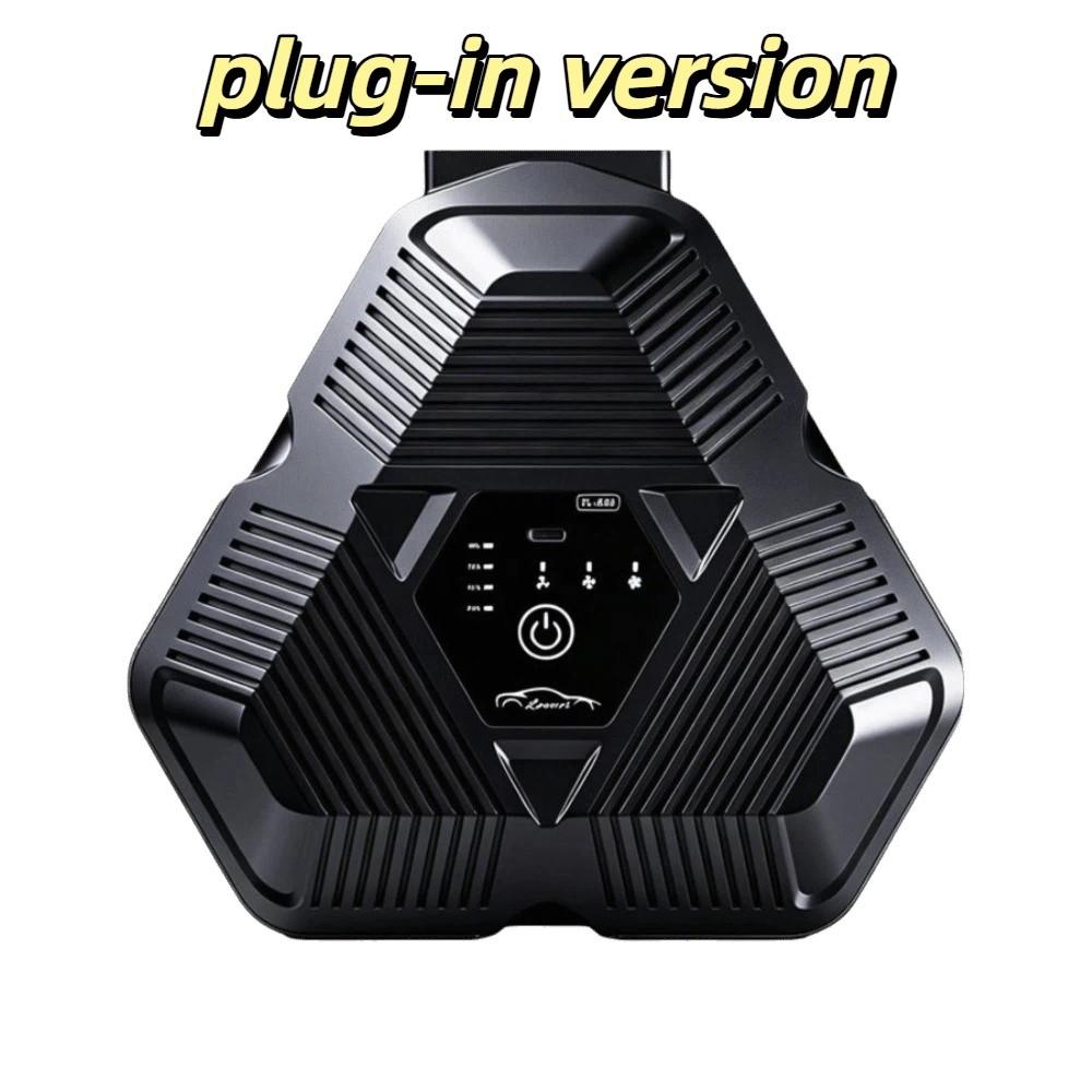 Rechargeable Car Window Fan Three Outlets Ventilation Fan Highway Cooling Fan RV Style-D