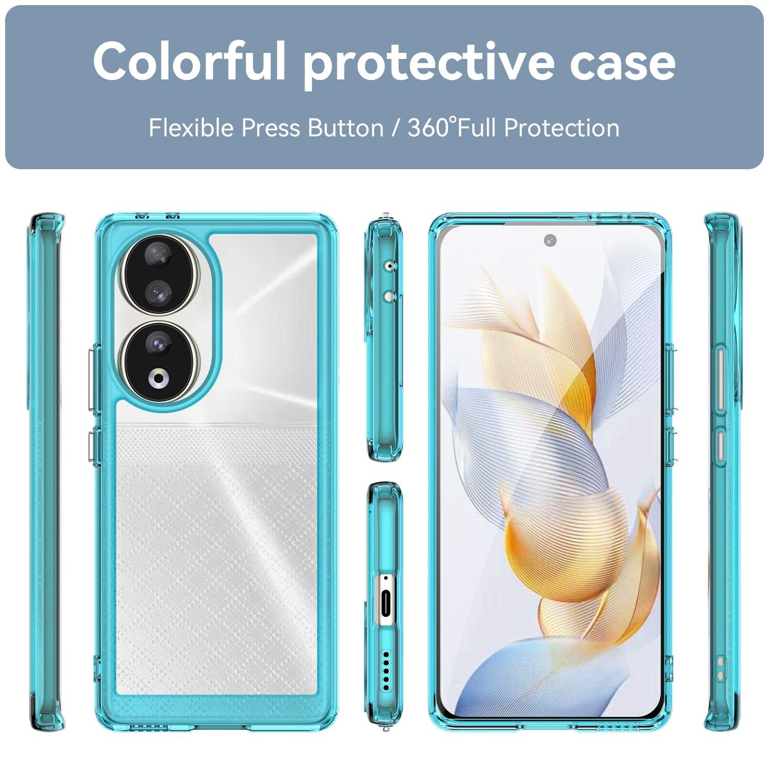 

For Honor 90 TPU+Acrylic Phone Case Drop Protection Back Cover Black