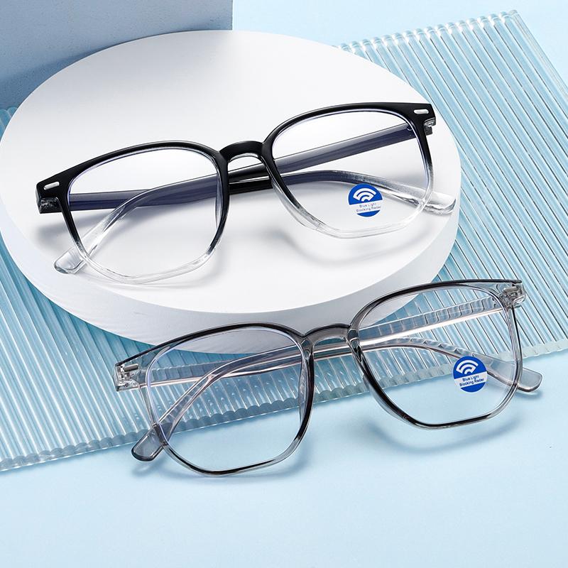 Blue Color Lightweight Design Blocking Glasses Square Nerd Eyeglasses Frame Anti Blue Color Ray Computer Game Glasses